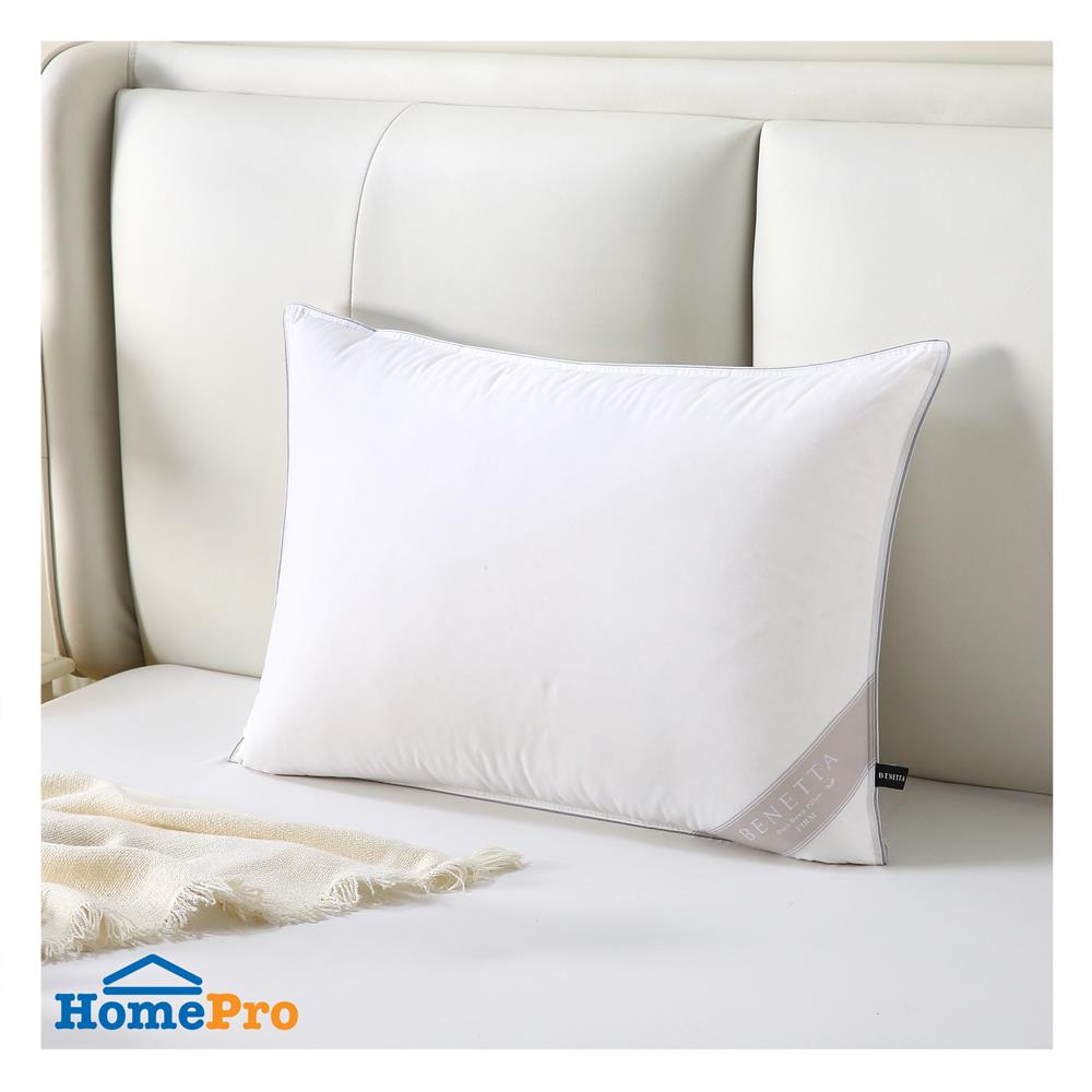 หมอนหนุน ขนเป็ด BENETTA DUCK DOWN FIRM 50x70 ซม. สีขาว
