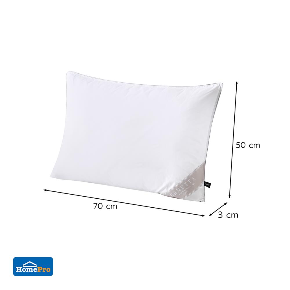 หมอนหนุน ขนเป็ด BENETTA DUCK DOWN FIRM 50x70 ซม. สีขาว