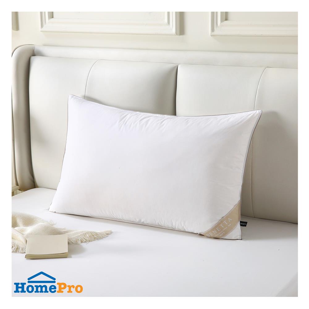 หมอนหนุน ขนห่าน BENETTA EXTRA GOOSE DOWN SOFT 22x35 นิ้ว สีขาว