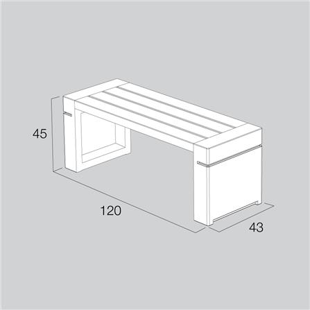 ม้านั่งสนาม BUA DESIGN BUASTONE 6.0 สีธรรมชาติ_2