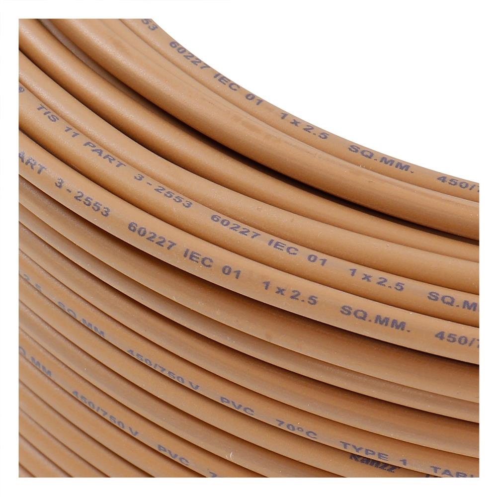 สายไฟ THW IEC01 RANZZ 1x2.5 ตร.มม. 50 ม. สีน้ำตาล