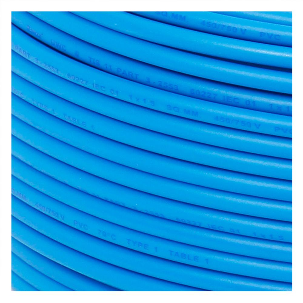 สายไฟ THW IEC01 RANZZ 1x1.5 ตร.มม. 50 ม. สีฟ้า