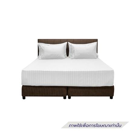 ผ้าปูที่นอน PICASSO MICRO 300TC STRIPE 72x78 นิ้ว สี WHITE_1
