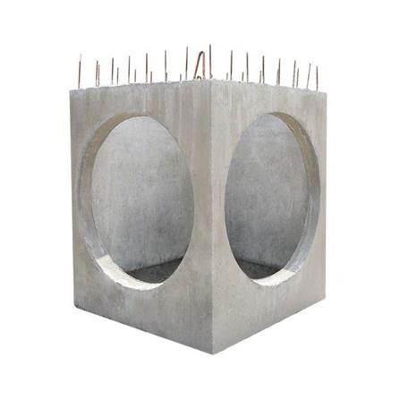 บ่อพักคอนกรีต 2 ทางฉาก (ท่อ 80) IQC 125x100x140x10 ซม._0