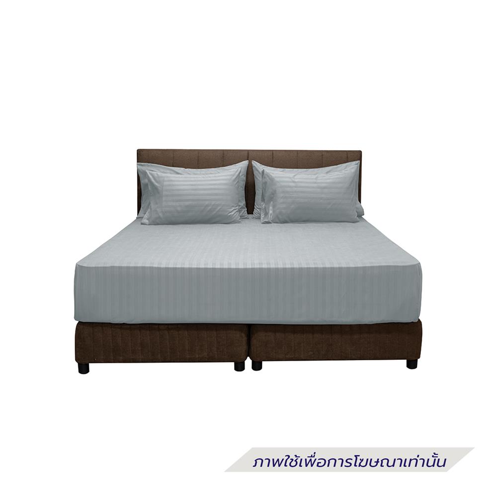 ผ้าปูที่นอน PICASSO MICRO 300TC STRIPE 72x78 นิ้ว สี GREY