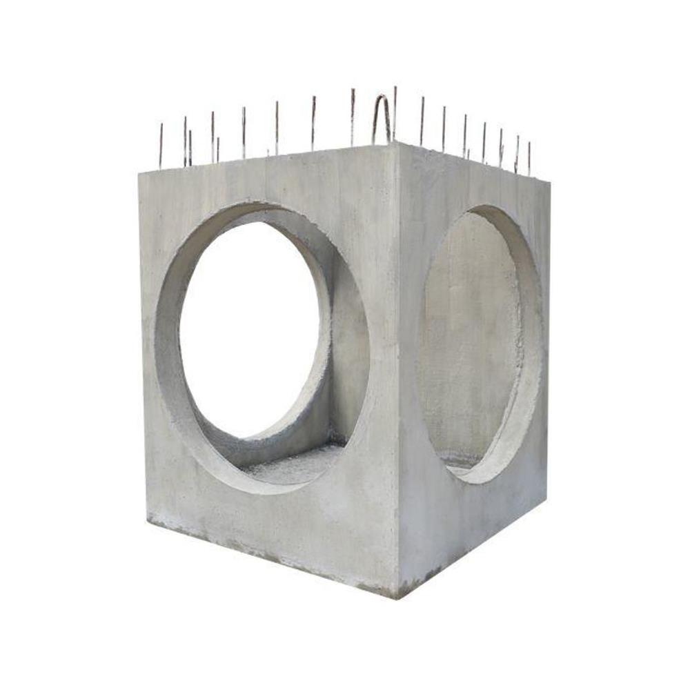 บ่อพักคอนกรีต 3 ทาง (ท่อ 80) IQC 125x100x140x10 ซม.