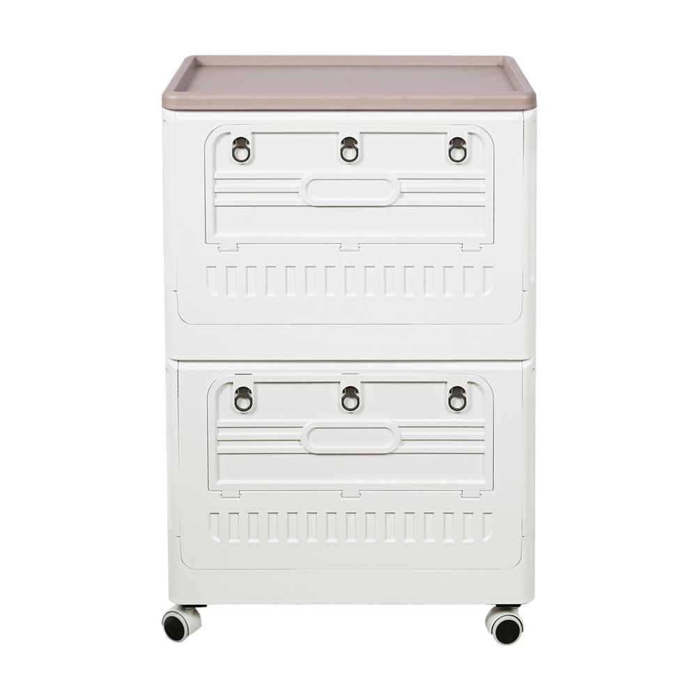 กล่องเก็บของพับได้ 2 ชั้น STACKO FURU 60x41x94 ซม. สีขาว