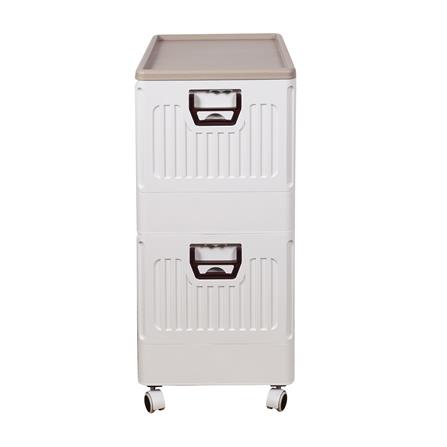 กล่องเก็บของพับได้ 2 ชั้น STACKO FURU 60x41x94 ซม. สีขาว_2