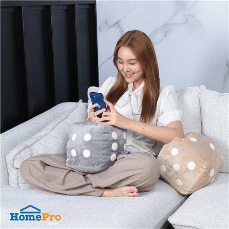 หมอนอิง SNAZZ LITTLE 8X8 นิ้ว สีน้ำตาล_5