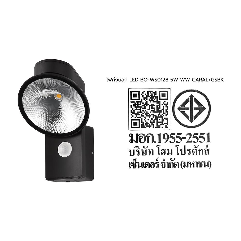 ไฟกิ่งภายนอก LED CARINI BO-WS0128 5 วัตต์ WARM WHITE สีดำ