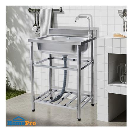 ซิงค์ขาตั้ง 1 หลุม PARNO SN6253 สีเงิน_3