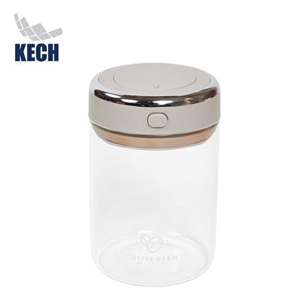 ขวดโหลแก้วบอโรซิลิเกต ฝากด 1100 มล. KECH ARISTA สีขาว_0