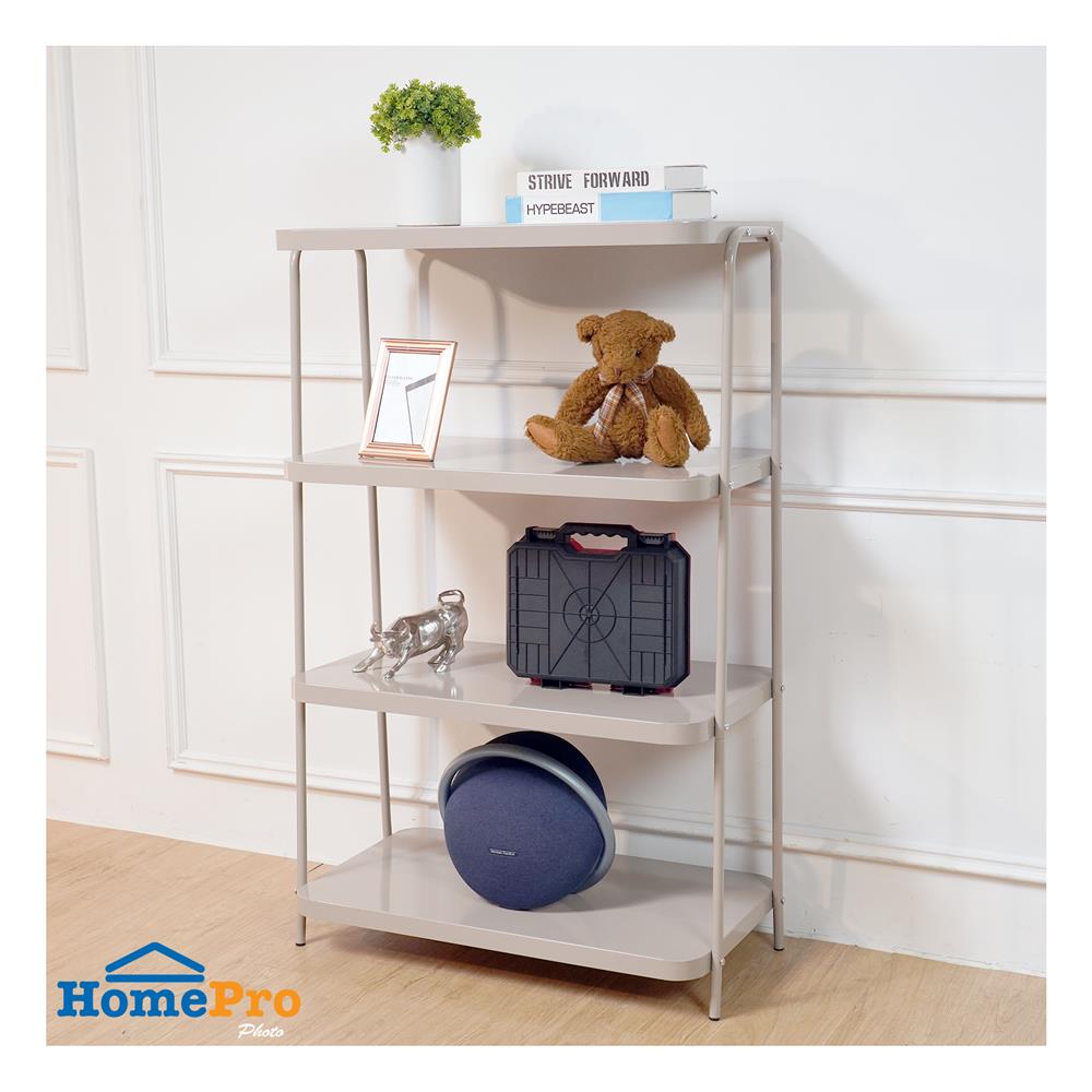 ชั้นวางของ 4 ชั้น STACKO LAMI 40x73.2x155 ซม. สีวอร์มเกรย์