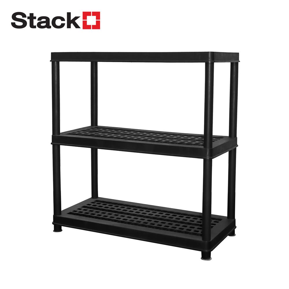 ชั้นวางของ 3 ชั้น STACKO STURDI 44x90x96 ซม. สีดำ