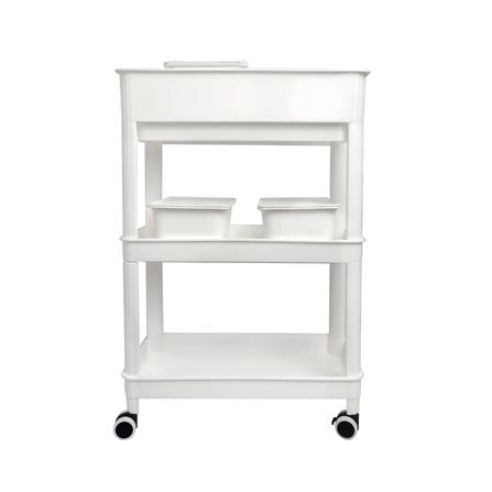 ชั้นพลาสติก 3 ชั้นพร้อมล้อ STACKO GENIE 45x23.5x66.5 ซม. สีขาว_1