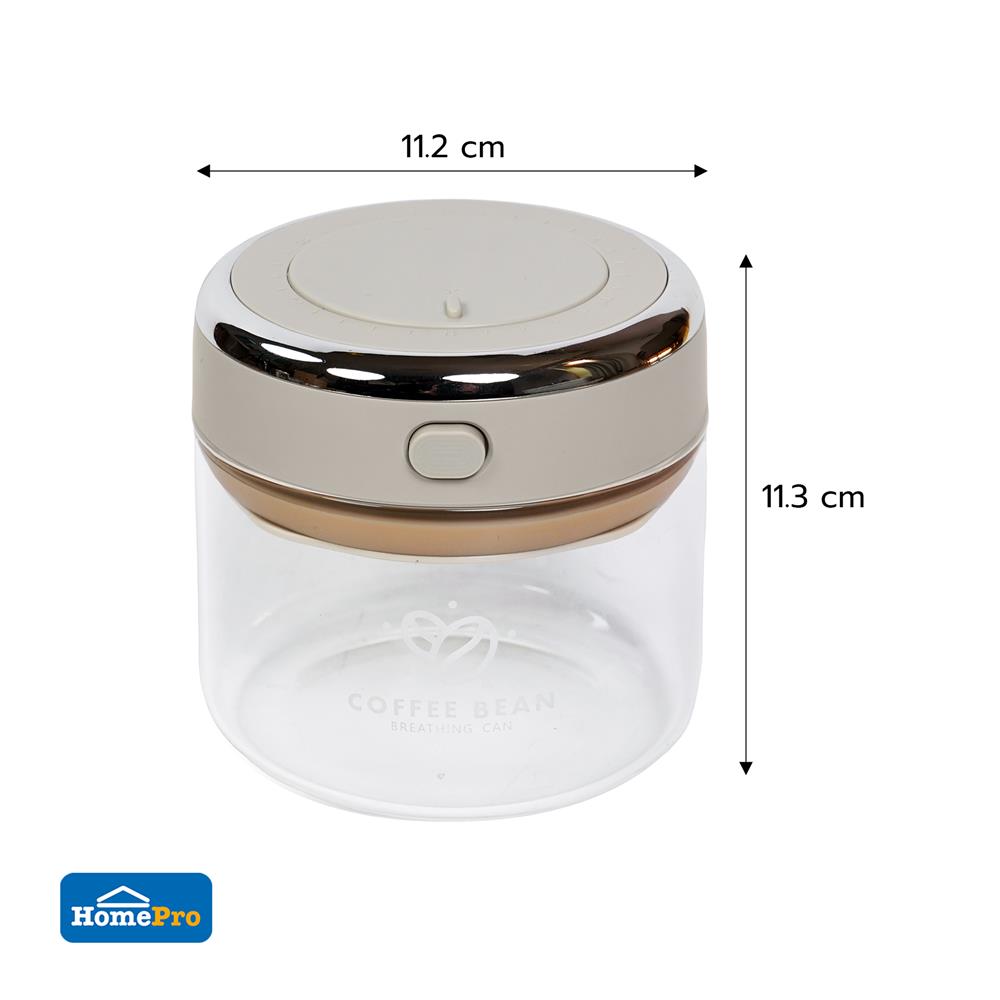 ขวดโหลแก้วบอโรซิลิเกต ฝากด 500 มล. KECH ARISTA สีขาว