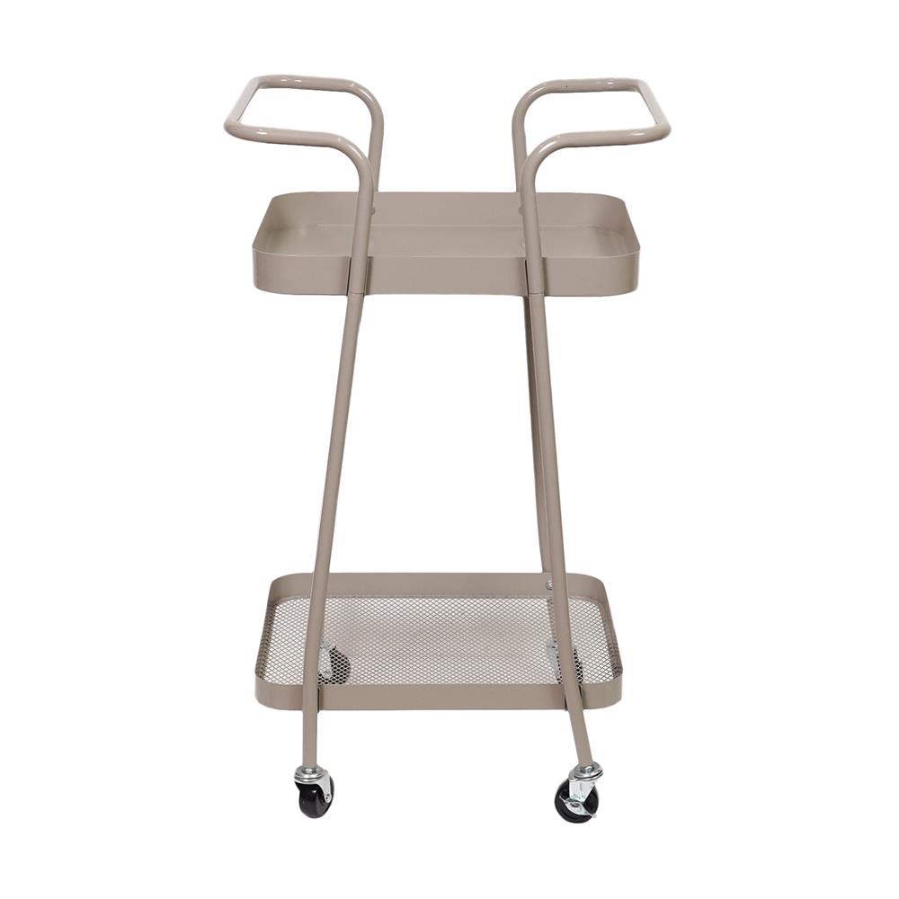 ชั้นวางของ 2 ชั้น มีล้อ STACKO LAMI 40x45x75 ซม. สีวอร์มเกรย์