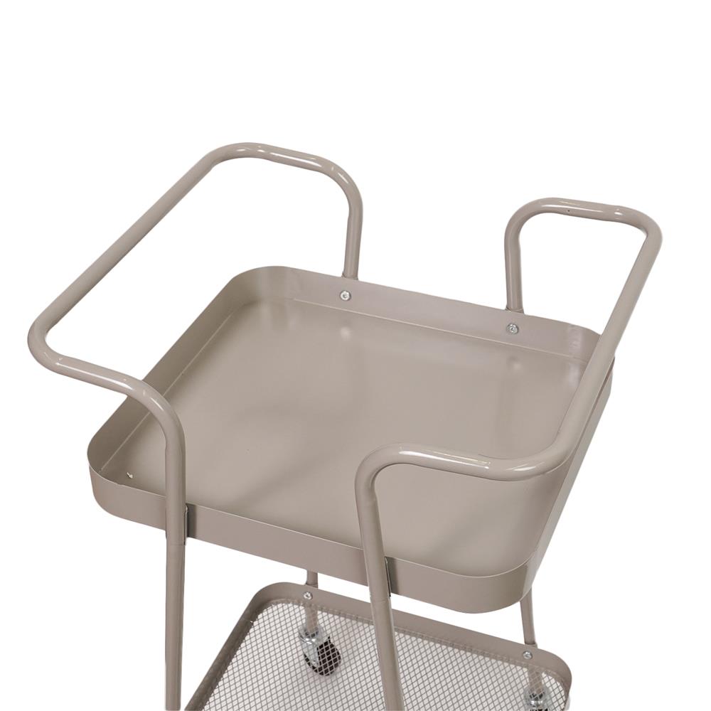 ชั้นวางของ 2 ชั้น มีล้อ STACKO LAMI 40x45x75 ซม. สีวอร์มเกรย์