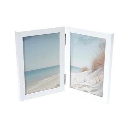 กรอบรูปแบบคู่ HOME LIVING STYLE LENORA 4x6 นิ้ว สีขาว_0