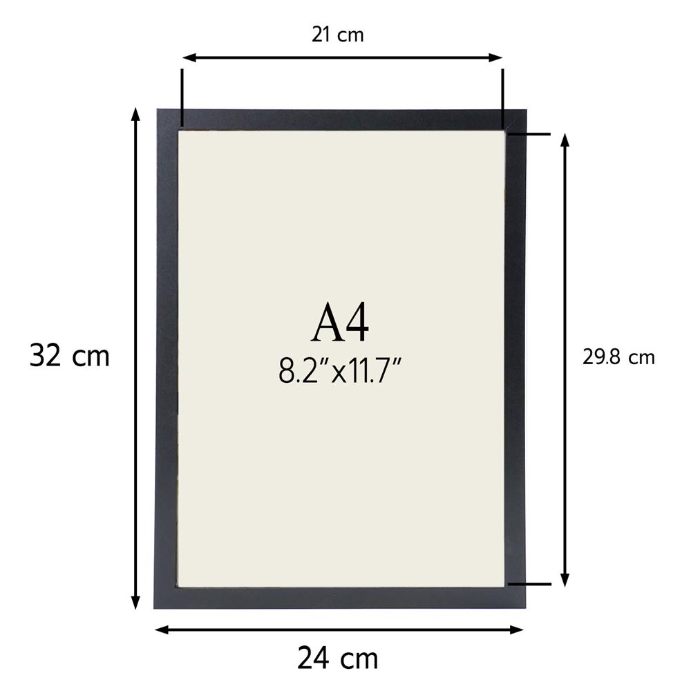 กรอบรูป SNAZZ LENORA 8.5x11.5 นิ้ว (A4) สีดำ