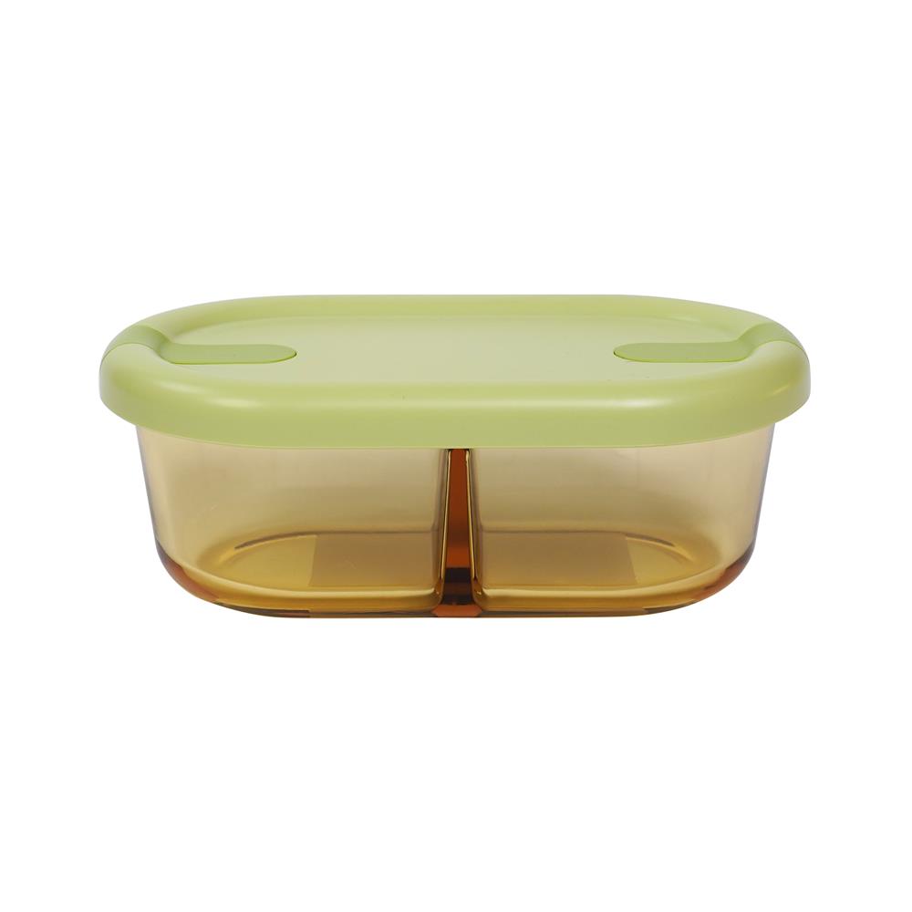 กล่องอาหารแก้ว KECH HOPE 2SLOT 0.7 ลิตร สีเขียว