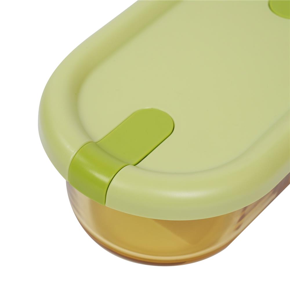 กล่องอาหารแก้ว KECH HOPE 2SLOT 0.7 ลิตร สีเขียว