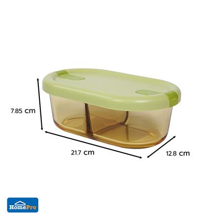 กล่องอาหารแก้ว KECH HOPE 2SLOT 0.7 ลิตร สีเขียว_6