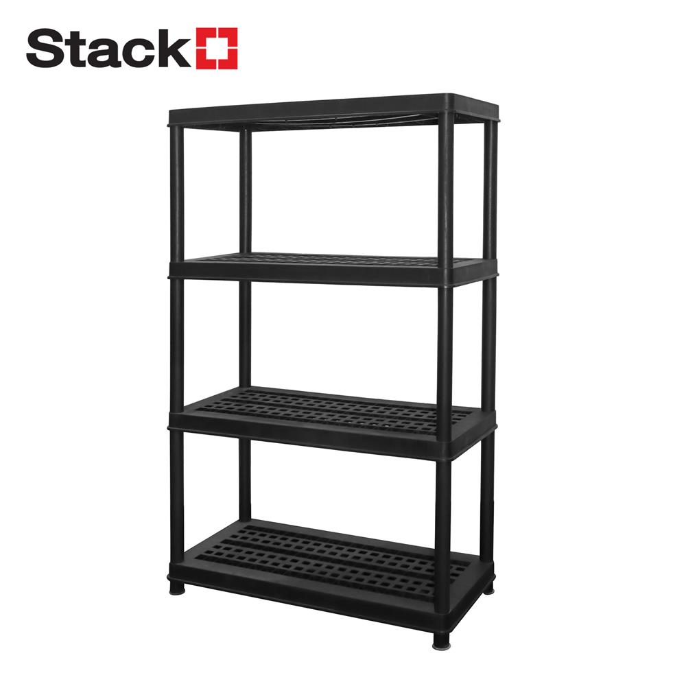 ชั้นวางของ 4 ชั้น STACKO STURDI 44x90x141 ซม. สีดำ