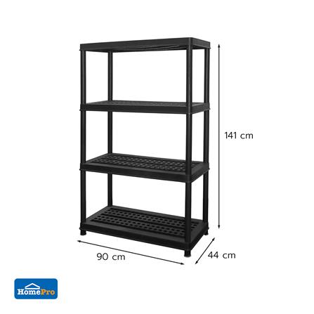 ชั้นวางของ 4 ชั้น STACKO STURDI 44x90x141 ซม. สีดำ_2