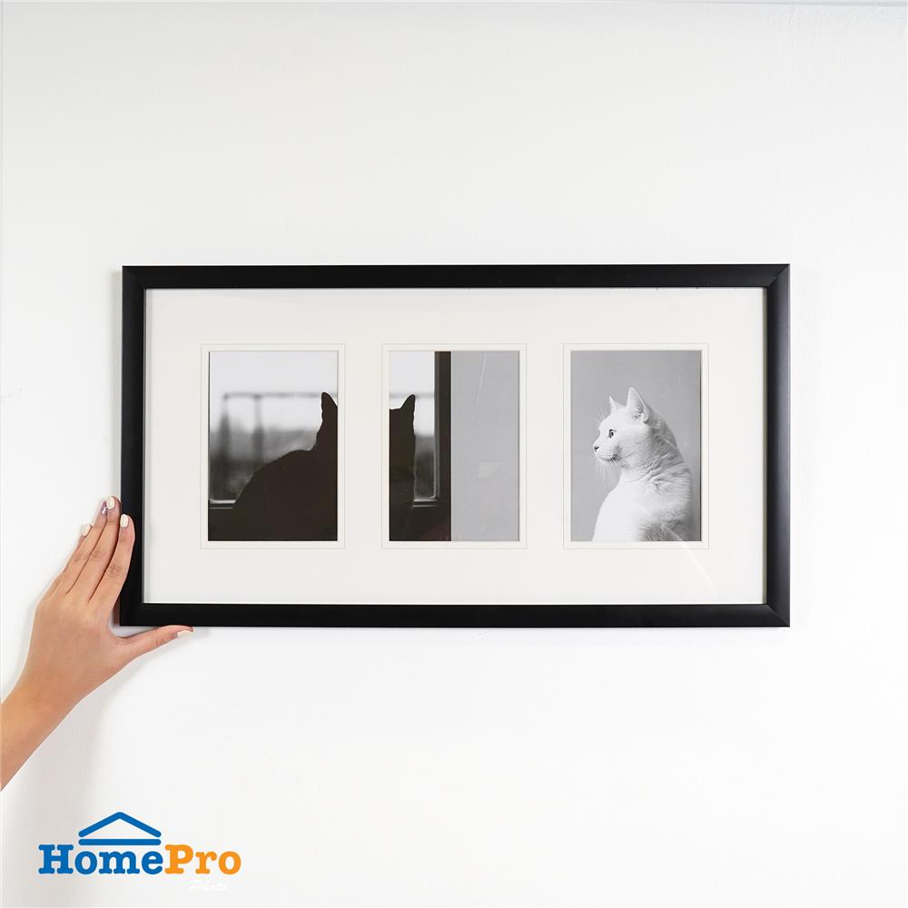 กรอบรูป 3 ช่อง HOME LIVING STYLE LENORA 28x55 ซม. สีดำ