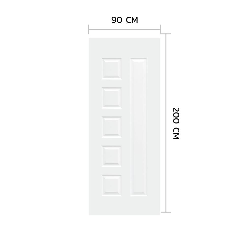 ประตูภายใน HDF ไม่เจาะลูกบิด METRO 604 บัวสวรรค์ 90x200 ซม. สีรองพื้น