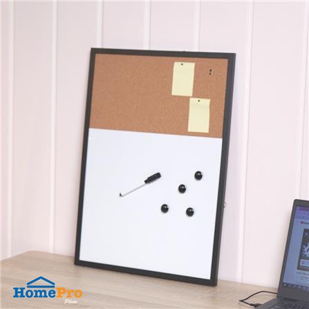 กระดานไวท์บอร์ดผสมบอร์ดไม้ก๊อก SNAZZ 35x50 ซม. สีดำ_7