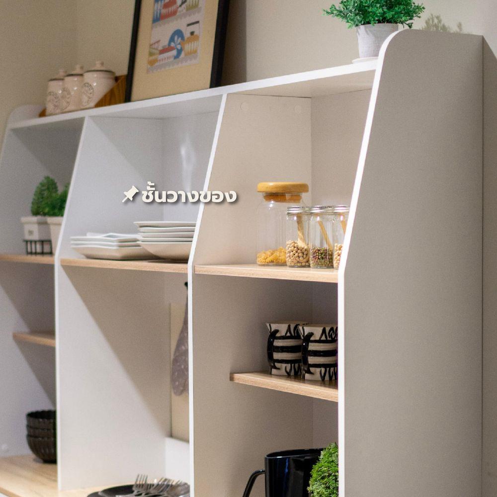 ตู้สูงบานผสม SB FURNITURE ROCKETS 19233049 160 ซม. สีขาว