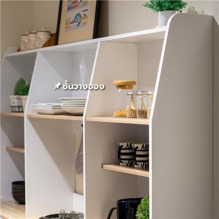 ตู้สูงบานผสม SB FURNITURE ROCKETS 19233049 160 ซม. สีขาว_2