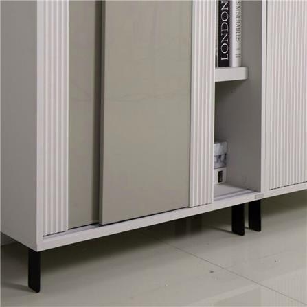 ตู้สูงบานผสม SB FURNITURE NEX COLLECTION 19236022 80 ซม. สี MAGIC GREY_5