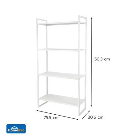 ชั้นวางของ 4 ชั้น STACKO NEAT 75.5x30.6x150.3 ซม. สีขาว_4