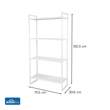 ชั้นวางของ 4 ชั้น STACKO NEAT 75.5x30.6x150.3 ซม. สีขาว_5