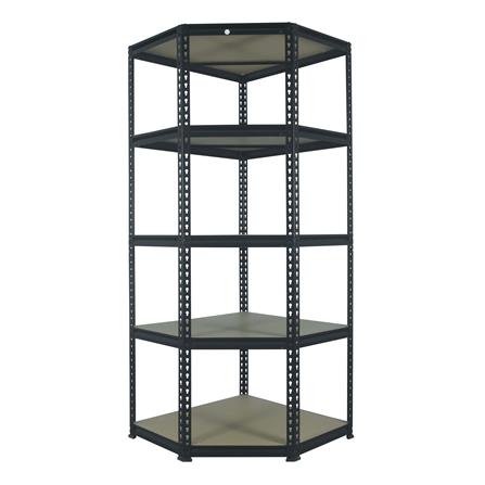 ชั้นวางของโล่งเข้ามุม 5 ชั้น FURDINI BAY 73 ซม. สีดำ_1