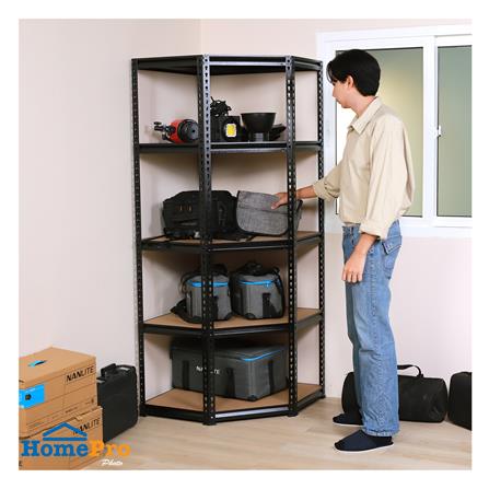 ชั้นวางของโล่งเข้ามุม 5 ชั้น FURDINI BAY 73 ซม. สีดำ_3