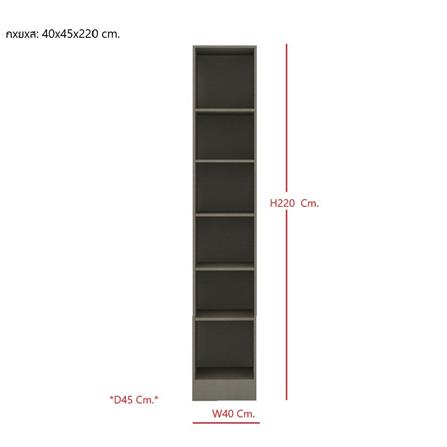 ตู้สูงบานเปิดซ้าย KONCEPT CONTINI PLUS 19232972 40 ซม. สี CANYON OAK_2