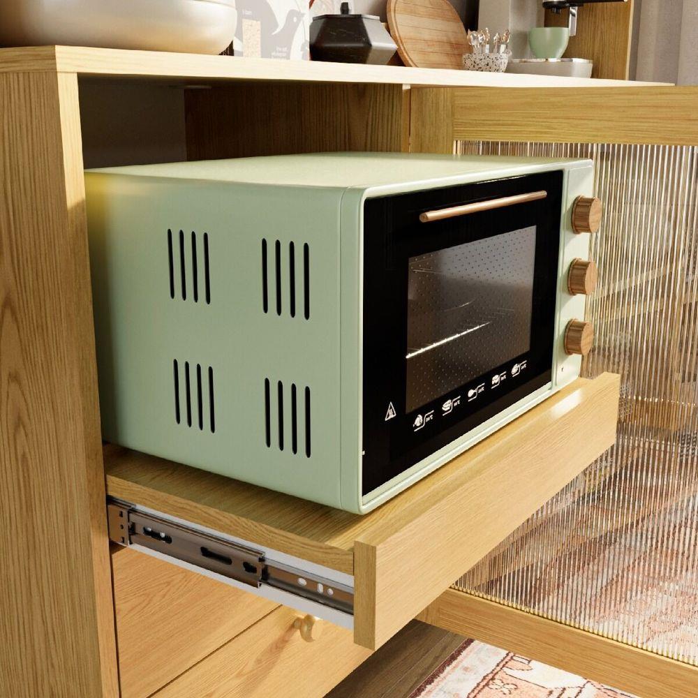 ตู้สูงบานผสม SB FURNITURE MIZU 19215432 160 ซม. สี CANYON OAK