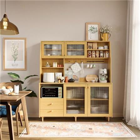 ตู้สูงบานผสม SB FURNITURE MIZU 19215432 160 ซม. สี CANYON OAK_1