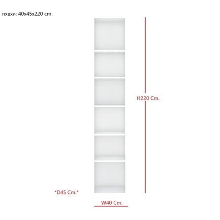 ตู้สูงบานผสม KONCEPT CONTINI PLUS 40 ซม. สีขาว_2