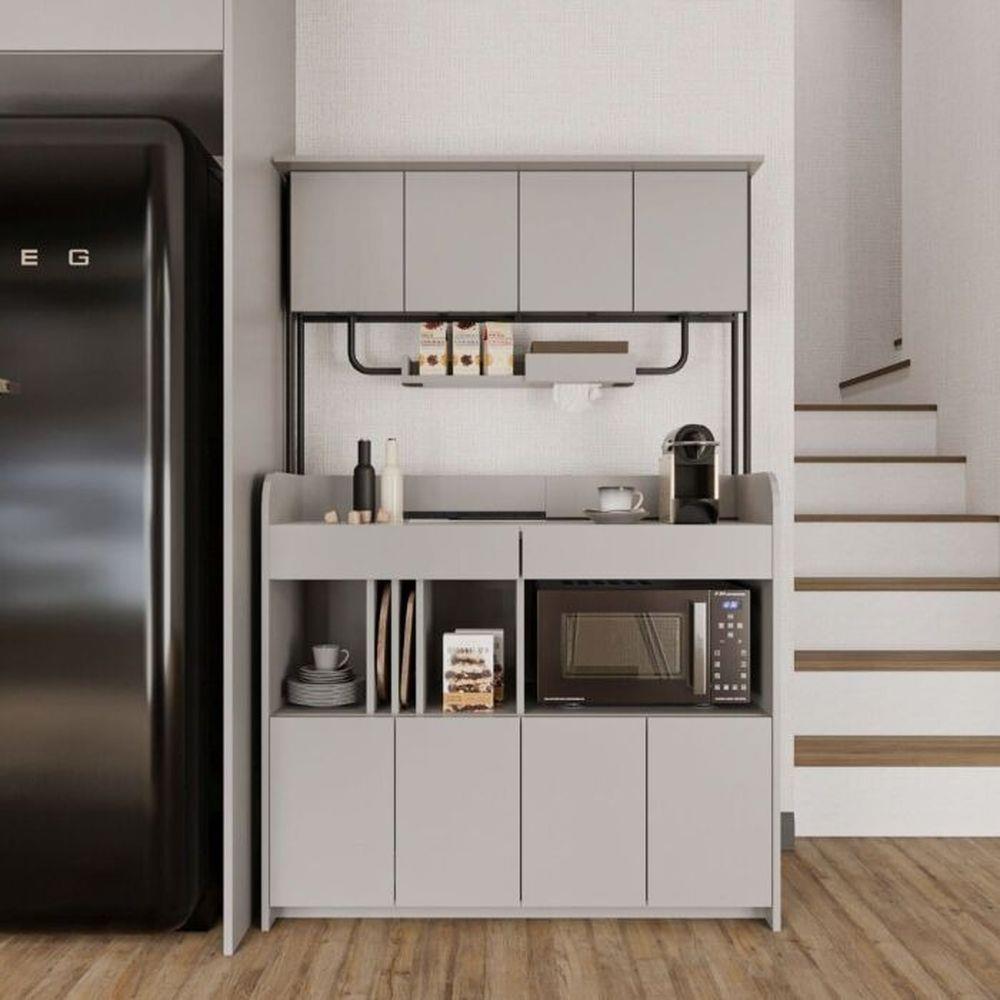 ตู้สูงบานผสม SB FURNITURE TYPICA 19232926 120 ซม. สี SOFT GREY