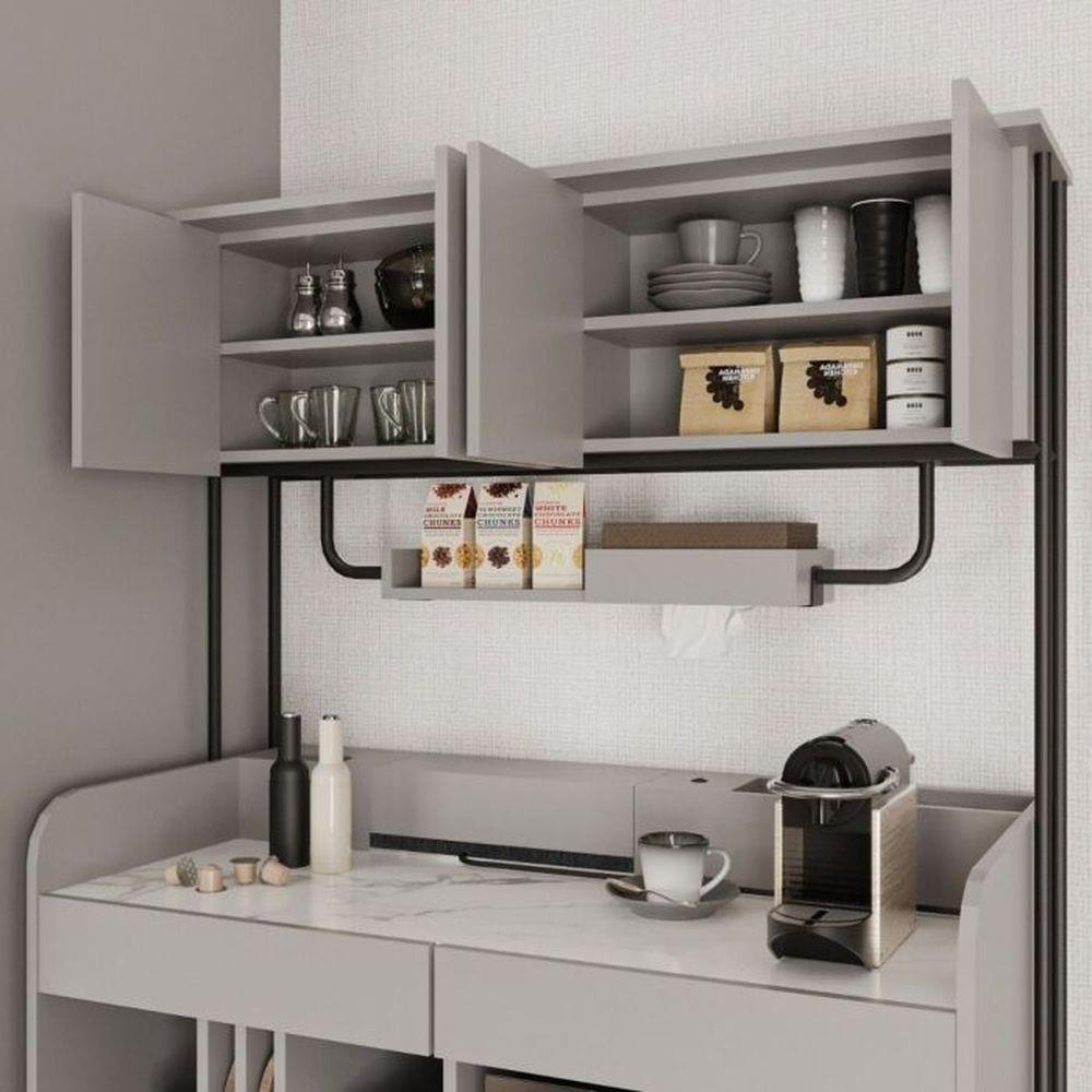 ตู้สูงบานผสม SB FURNITURE TYPICA 19232926 120 ซม. สี SOFT GREY