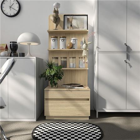 ตู้สูงบานผสม SB FURNITURE MUFFIN 19216509 60 ซม. สี CANYON OAK_5