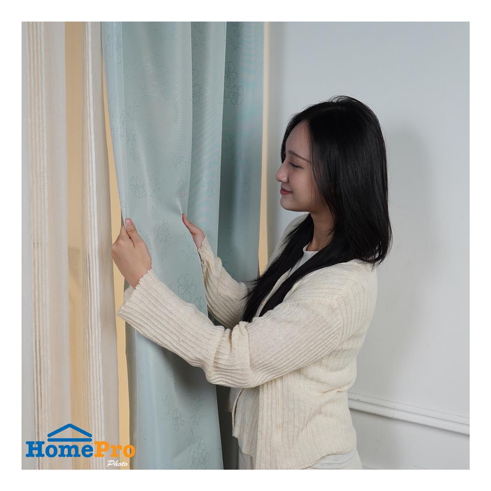 ผ้าม่าน EYELET HOME LIVING STYLE FLORENCE UV 145X220 ซม. สีเขียว