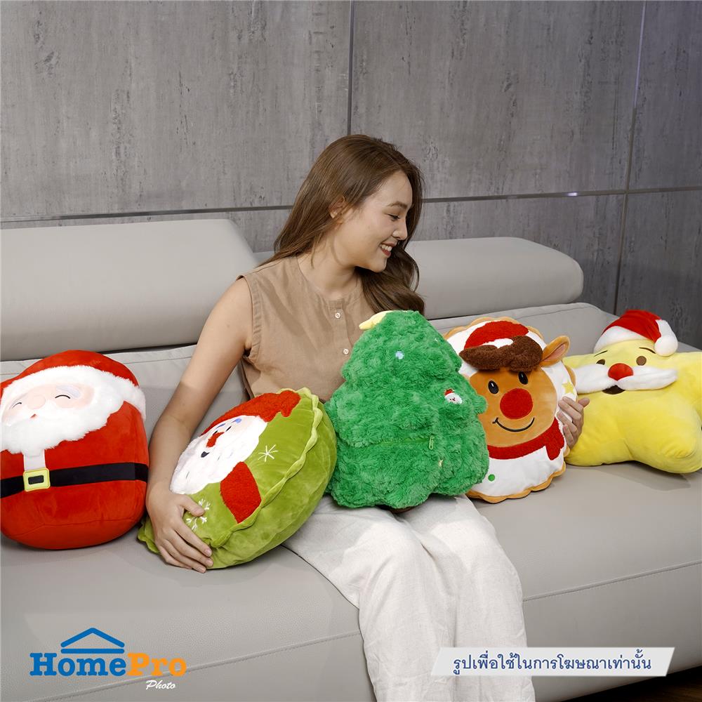 หมอนอิง SNAZZ X-MAS DEER 14.5X14.5 นิ้ว สีส้ม