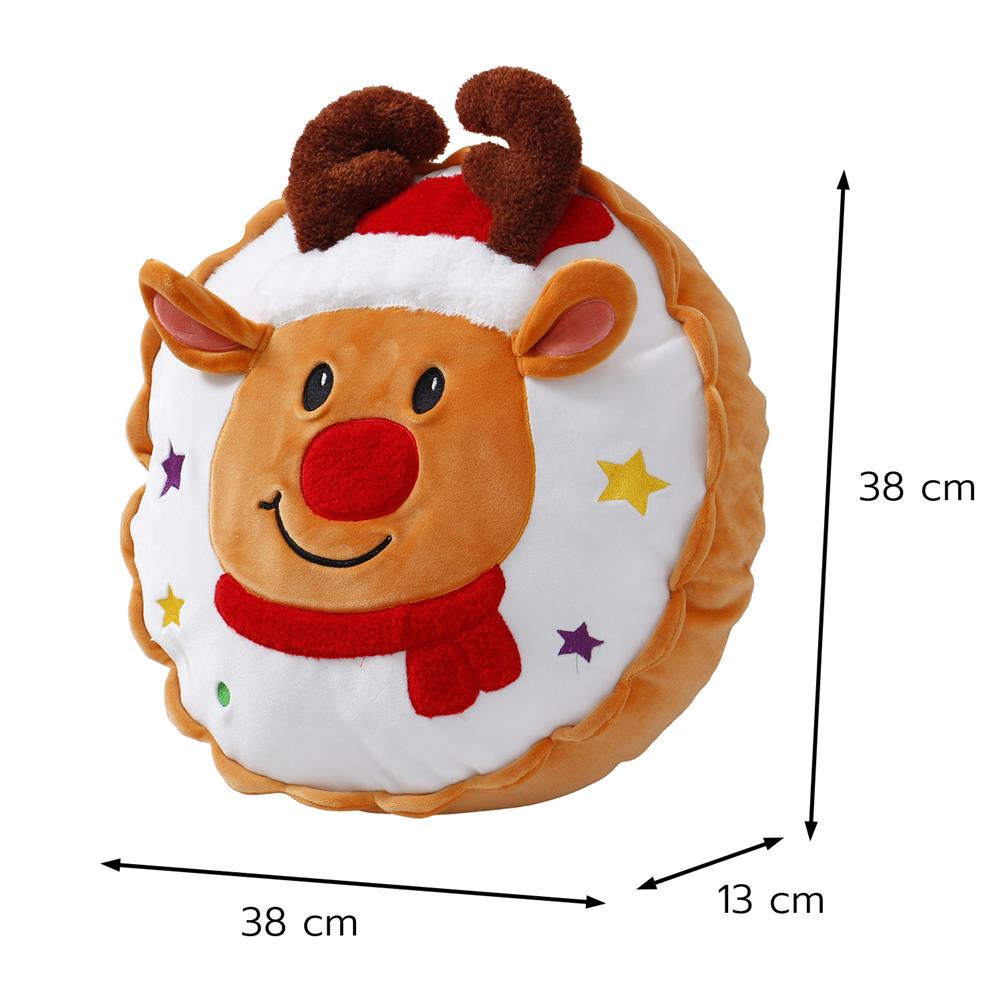 หมอนอิง SNAZZ X-MAS DEER 14.5X14.5 นิ้ว สีส้ม