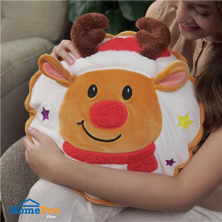 หมอนอิง SNAZZ X-MAS DEER 14.5X14.5 นิ้ว สีส้ม_4